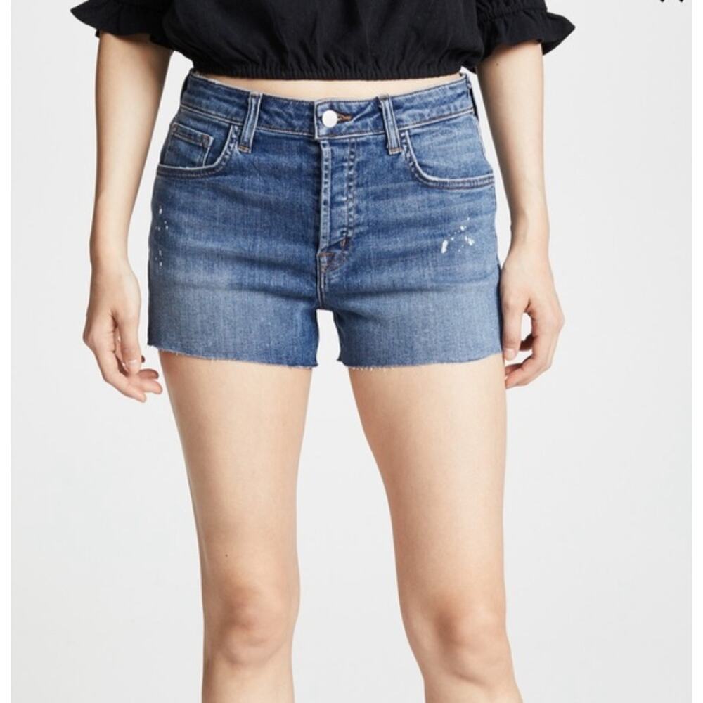 J Brand Gracie High Rise Cut Off Shorts Indiana 28 Raw Hem Denim